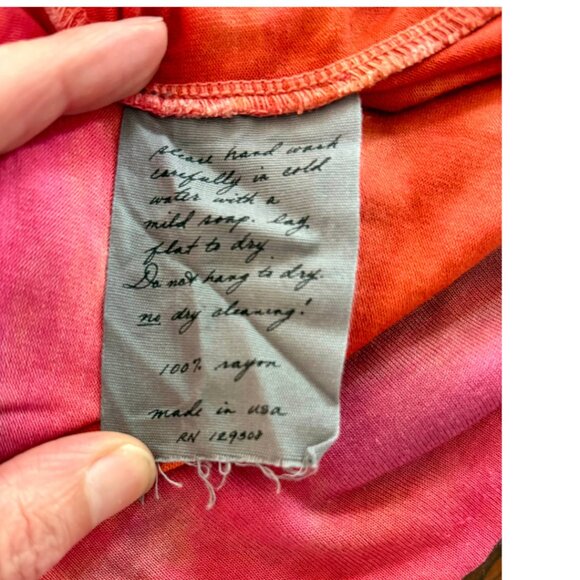 Raquel Allegra Tie-Dye Maxi Dress - Sunset Ombré Bohemian Bliss Size 2 (M) - Picture 9 of 11